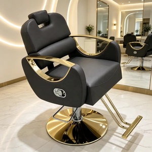 Chaise de Salon de Coiffure Professionnelle en Cuir Réglable de Haute Qualité pour Maquillage, Coiffure et Esthétique - Product Image 2