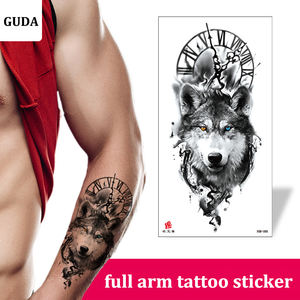 Autocollants de tatouage imperméables à la mode, série de bras complets <span class=keywords><strong>2022</strong></span>, animaux, plantes, fleurs, totem, crâne, 600 en option - Product Image 2