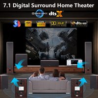 Système Home Cinéma 7.1 Tour Son Surround en Bois avec Amplificateur Numérique Supportant la 3D/8K
