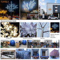 TOPREX Riesige Weihnachtsdekoration LED Künstlicher Baum Licht Regenfest Professionelle Qualität Großprojekt Außenbeleuchtung
