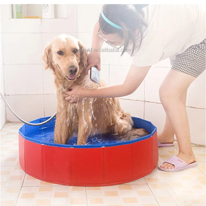 Piscine pliable pour animaux de compagnie en PVC, résistante aux rayures, écologique, facile à ranger, pour l'extérieur, toutes saisons, piscine rafraîchissante pour chiens - Product Image 6
