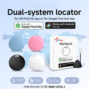 Traceur intelligent pour animaux de compagnie à double système avec alarme bidirectionnelle anti-perte et suivi cloud pour chien et chat, compatible iOS/Android, 4 couleurs - Product Image 1