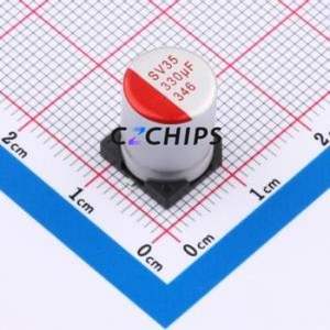 Condensador Sólido JBLM2331M035E127RTM SMD, D10xL12.7mm (Capacitancia: 330uF) (Precisión: 20%) (Voltaje Nominal: 35V) - Product Image 1