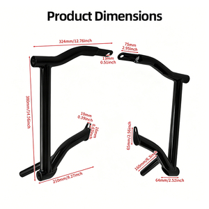 Sacoche de selle style One Word pour moto, barre de protection arrière pour Harley Touring 2009+, protection de bagages, pare-chocs en acier noir - Product Image 3