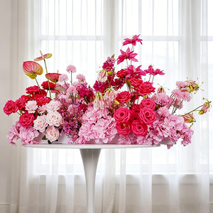 Oferta Especial: Camino de Flores Fucsia para Piso y Set de Bolas de Flores para Boda, Kit Floral Artificial para Decoración de Eventos al Aire Libre - Product Image 1