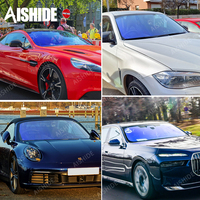 Films pour vitres de voiture Aishide Blue Chameleon changeant de couleur, 76% VLT, teinte pour phares, 2 mil, film pour vitres de voiture