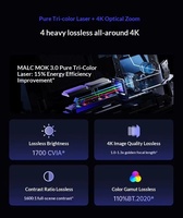 Projecteur portable JMGO N3 Triple Laser DLP 4K Android 11 2G avec audio 240Hz pour home cinéma