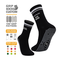 Chaussettes en coton personnalisées avec logo antidérapant pour Pilates, fabricant de chaussettes antidérapantes pour femmes, personnalisation de chaussettes de yoga