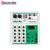 Console de mixage audio professionnelle GAX-A4 4 canaux, couleur noire, avec effets USB, contrôleur de scène, mixeur audio DJ pour studio à domicile