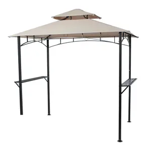 Gazebo de Patio con agujero de viento, juegos de jardín, tienda, Patio, doble techo, parrilla, Gazebo