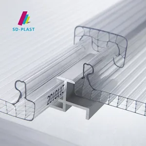 2024 Hochbelastungs-Polycarbonat-Dachplatte 12 mm Mehrwandig-Polycarbonat-Platte U-Sperre-Polycarbonat-Platte für Gewächshaus