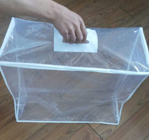 Borsa con cerniera in PVC di alta qualità OEM tpesack per lenzuolo coperta cuscino - Product Image 1