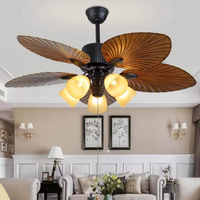 Ventilateur de plafond LED moderne avec moteur à courant continu télécommande corps en métal lamelles de lustre décoratif pour ventilateurs de salon