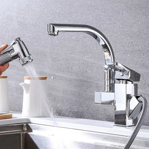 Rubinetto miscelatore da <span class=keywords><strong>cucina</strong></span> a montaggio su piano in ottone anticato color oro - Product Image 3