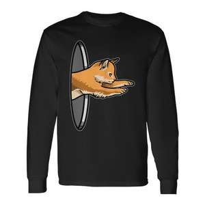 Camiseta de manga larga con estampado de animales para amantes de los gatos, para él y para ella - Product Image 1