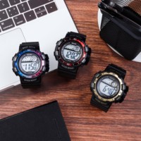 Galvanisierte Kreisuhr für draußen elektronische Uhr multifunktionale wasserdichte Uhr Countdown Studenten-Sportuhr