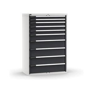 Commode bicolore Fami Master avec 10 tiroirs entièrement extractibles 1020x573x1500mm - Product Image 1