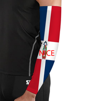 Manchon de bras personnalisé avec drapeau national de la Barbade, manchon de bras élastique pour le cyclisme, la pêche, la randonnée, l'école, le quotidien et les trajets professionnels