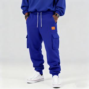 TKAN150D Custom Men's Leather label workwear <b>pants</b> autumn multi-pocket sporty versatile casual <b>pants</b> - Product Image 2