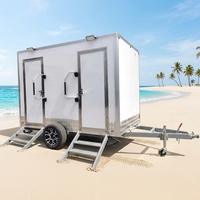 Vente en gros de toilettes préfabriquées portables pour événements, remorque pour caravane mobile extérieure insonorisée
