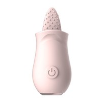 Großhandel Erwachsenen-Vibrator für Frauen mit Rosen-Zungen-Design aus Silikon und ABS, Wasserdicht, Schwingende Vibration, Massagestab für Klitoris und G-Punkt