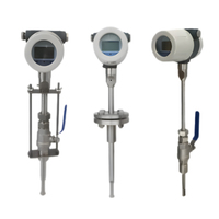 Medidor de Flujo de Gas Térmico Portátil de Acero Inoxidable WSFMGATHISST, Tipo de Inserción