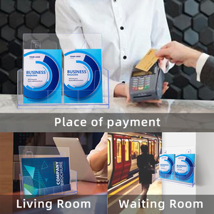 Tùy chỉnh Văn Học chủ bảng Top Brochure chủ bàn Organizer Countertop hiển thị đứng - Product Image 6