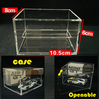 1/64 modèles de voitures 10.5x4.5x8cm adaptés pour Mini taille MiniGT assemblé boîte anti-poussière armoire jouets véhicules acrylique vitrine