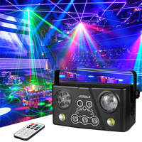Projecteur de motifs portable RGBW 4 en 1, lumière laser DJ, lumières stroboscopiques LED avec télécommande/contrôle DMX512 pour boîte de nuit/KTV | Usine YSH