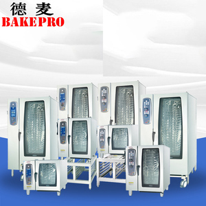 Bakepro lưu hành <span class=keywords><strong>10</strong></span> lớp <span class=keywords><strong>10</strong></span>.1 inch màn hình cảm ứng điều khiển kỹ thuật số Hot Air ROTARY hơi nước thương mại Combi lò với nồi hơi - Product Image 6