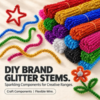 Tiges à paillettes DIY avec texture scintillante pour projets créatifs et décorations saisonnières – Fournitures en vrac pour loisirs créatifs