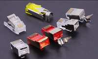 Feiboer colokan Modular CAT5 UTP Ethernet, konektor RJ45 CAT5E CAT6 8P 8C untuk Ethernet kabel RJ45 konektor CAT6