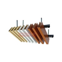 Top vente U fente aluminium bande déflecteur industriel métal linéaire bois déflecteur plafond pour décoration intérieure artistique plafonds