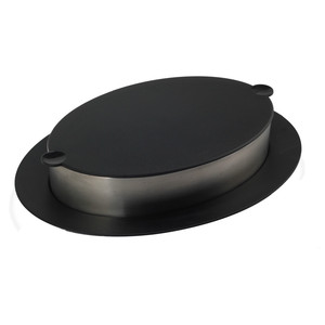 Oval Double Wall Stainless Steel <b>Bowl</b> Set <b>with</b> ABS Base Tray and <b>Lid</b>, Insulated Metal Fish Salad <b>Serving</b> Platter <b>Bowl</b> - Product Image 2