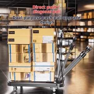 Xe đẩy đa năng bằng nhựa, có thể gấp gọn, xe đẩy hàng nặng, xe đẩy mặt phẳng, dễ dàng vận chuyển, xe đẩy kho, xe đẩy phòng khách - Product Image 4