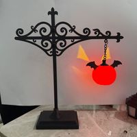 Mini lampe LED suspendue en fer, motif fantôme de dessin animé mignon, pour lecture, lumière de nuit décorative d'Halloween, ornement pour chambre, fête et maison