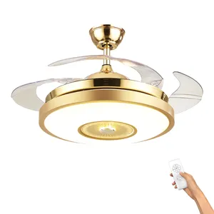 Western House Gold 42inch Celling Fan Light With remote control Decorative Ceiling Fan With Light