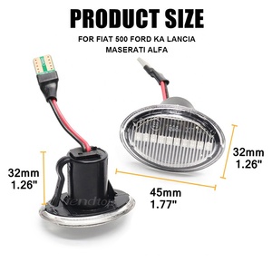Luces Intermitentes LED Secuenciales de Alta Calidad para Fiat 500, Lancia Lybra, Alfa <span class=keywords><strong>ABARTH</strong></span> 500, 2 Piezas, Luces Laterales Dinámicas - Product Image 2