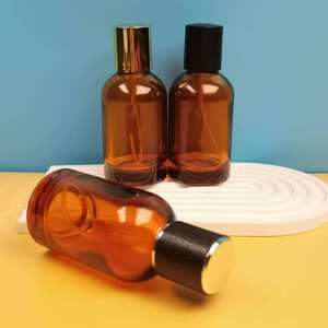 Flacon de parfum en verre en gros 30 50 100ml, distributeur de Cologne portable de voyage, emballage cosmétique de luxe en verre ambré rechargeable - Product Image 2