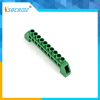 Barre de bornes électrique isolée de type pont, codée par couleur (bleu, vert, blanc), 450V 150A