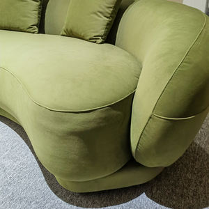 ग्रीन मून आकार घुमावदार सोफे आधा गोल फर्नीचर सोफे ने आधुनिक लक्जरी कपड़े लिविंग रूम घर सोफा सेट किया - Product Image 6