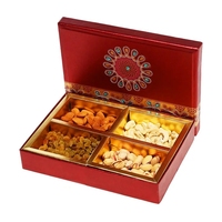 Logo personnalisé jetable papier vide alimentaire boîte d'emballage mariage noix séchées bonbons boîtes emballées fruits secs diwali cadeau boîtes d'emballage