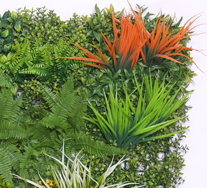 Panel decorativo de estilo 3D para espacios interiores/exteriores, pared <span class=keywords><strong>verde</strong></span>, césped artificial, musgo de vidrio, flores de plástico para plantas de bodas - Product Image 3