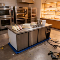 Vitrine Réfrigérée Commerciale 1,5 m Écoénergétique Double Température Grande Capacité Personnalisable pour Salades, Pizzas et Plats d'Accompagnement
