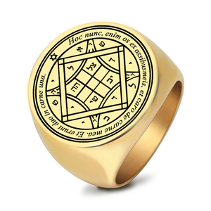 Llave de Salomón, Cuarta Pentáculo de Venus, Anillo: Hoc <span class=keywords><strong>Nunc</strong></span> en im os ex Ossibusmeis et caro de carne mea y Erunt duo in carne una - Product Image 1