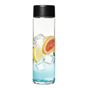 Bouteille en verre cylindrique style <span class=keywords><strong>Voss</strong></span> pour boissons alcoolisées, <span class=keywords><strong>eau</strong></span> et boissons gazeuses, 500ml, 250ml, 16oz, 300ml, 400ml, 800ml, vente en gros - Product Image 4