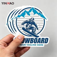 Pegatinas de Vinilo Personalizadas con Corte a Troquel para Entusiastas del Esquí, Adhesivas, Resistentes al Agua y a Bajas Temperaturas