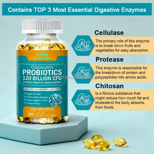 Capsules de probiotiques 120 milliards d'UFC 36 souches Supplément pour adultes Prébiotiques Enzymes digestives Soutien intestinal et immunitaire <span class=keywords><strong>Prix</strong></span> usine - Product Image 2