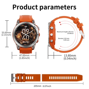 New Design 430Mah Smart <strong>Watch</strong> <strong>with</strong> BT Call Flashlight <strong>Compass</strong> 1.39 Inch Screen IP67 Waterproof Fitness Tracker for Men Women - Product Image 2