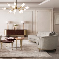 Italienisch französischer Stil moderne Stoffsofas Wohnzimmermöbel halb runde Form kreisförmiges teilbares Sofa-Set